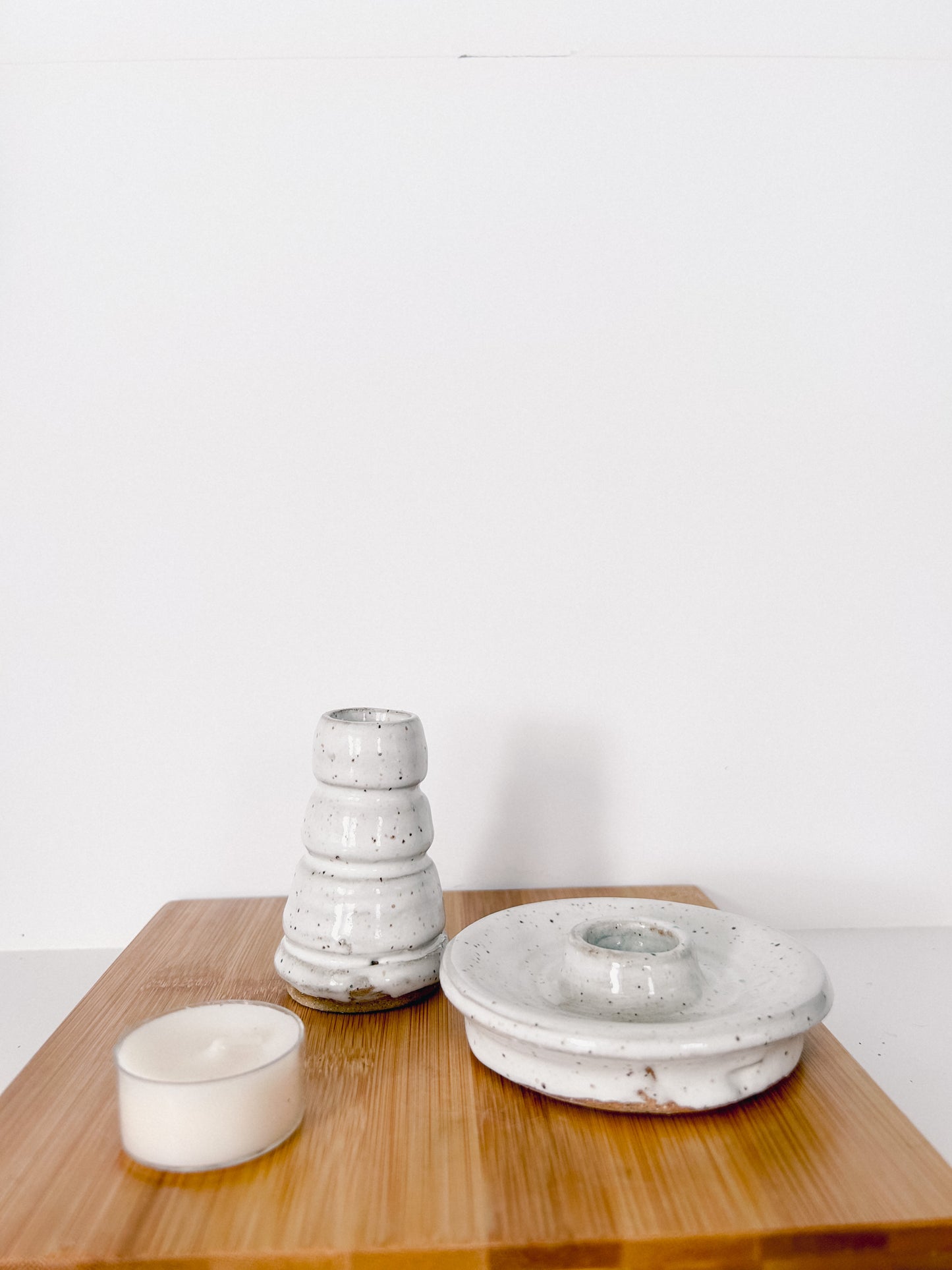 Tall Candle Holder with Candle