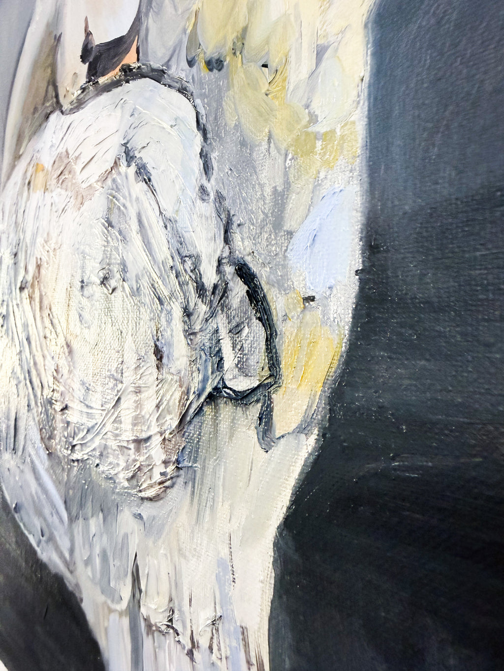 “Rest, Now” | Original Sleeping Swan Oil Painting | Textured Impasto Bird Wall Art | Elegant Moody Wildlife Canvas Decor