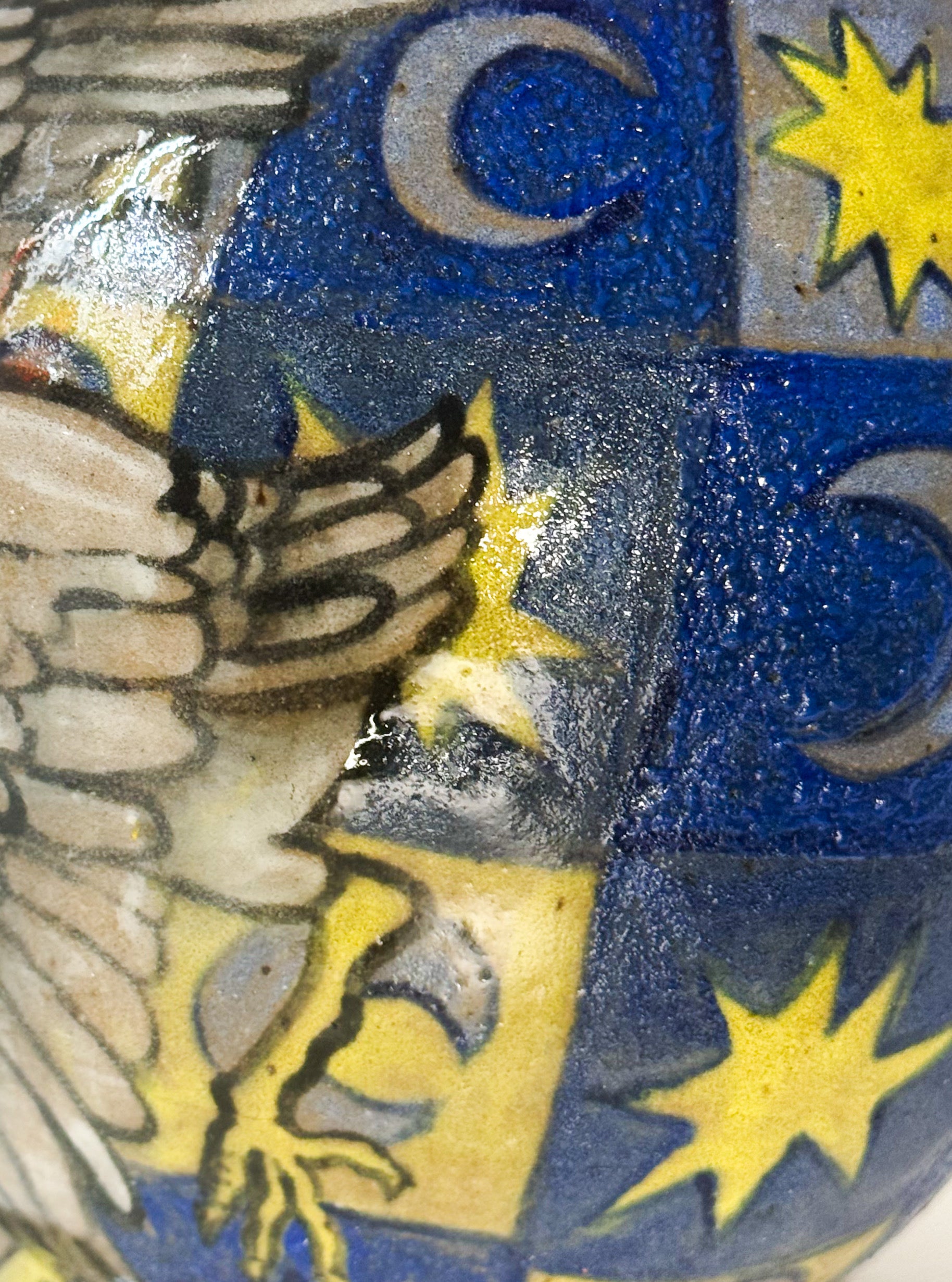 Quilted Crane Flower Vase