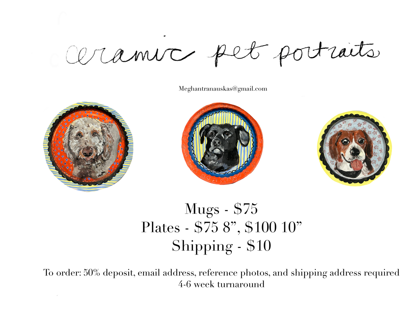 Custom Pet Portrait 100% DEPOSIT