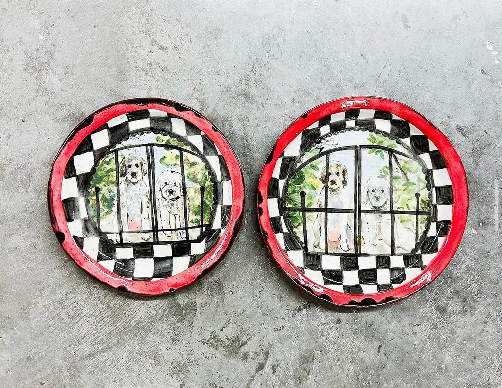 Ceramics Commission: Custom Hand-Painted Porcelain Plate (8.5”) | Personalized Ceramic Dinnerware | Dishwasher Safe Art Piece