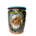 Custom Handmade Ceramic Jar with Lid | Hand-Painted Porcelain Vessel | Food Safe Cookie Jar & Memorial Keepsake
