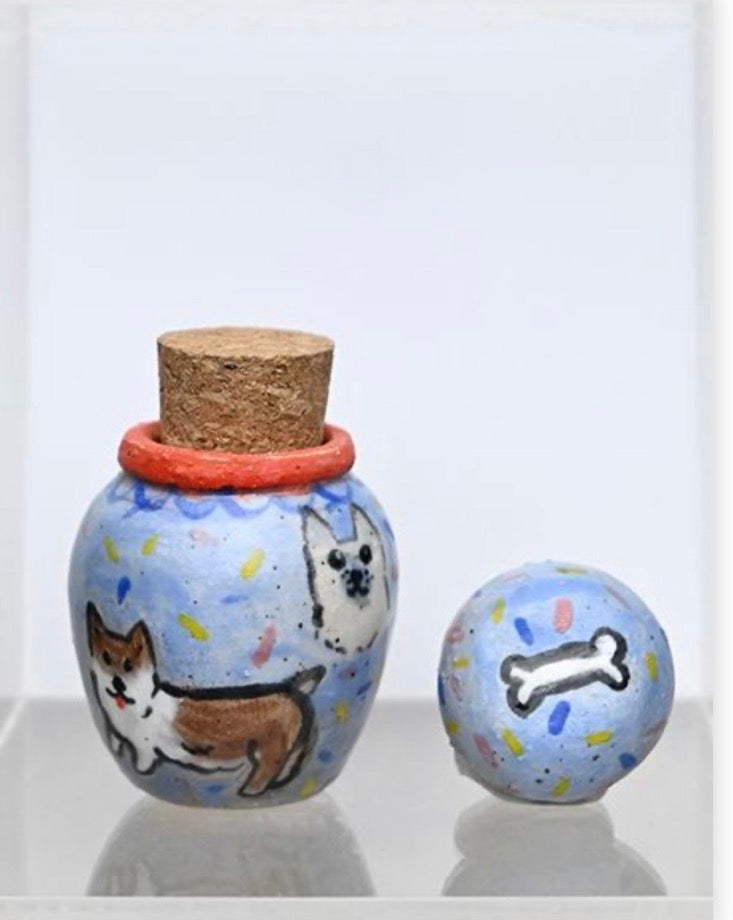 Custom Handmade Ceramic Jar with Lid | Hand-Painted Porcelain Vessel | Food Safe Cookie Jar & Memorial Keepsake
